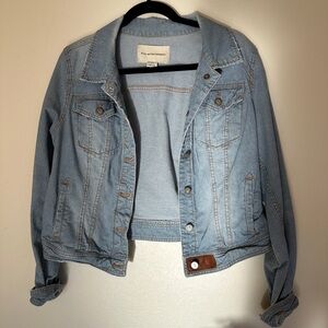 Pilcro Pinstriped Jean Jacket